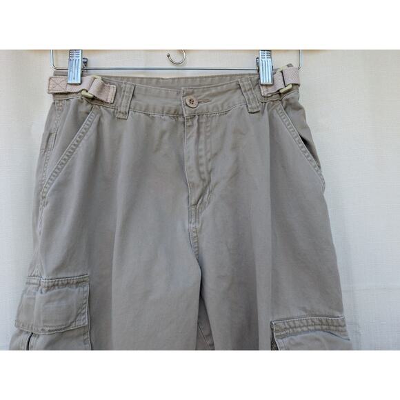 VJ Jeans Womens Wide Leg Cargo Utility Trousers Pants Sz 27 Brown Kakhi 90s Y2K - Picture 2 of 7